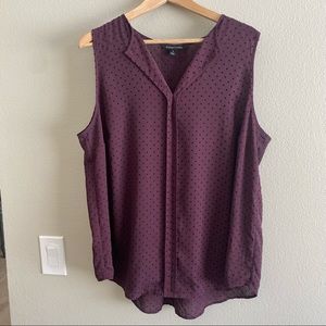 41 Hawthorn 2X Sleeveless blouse purple tunic